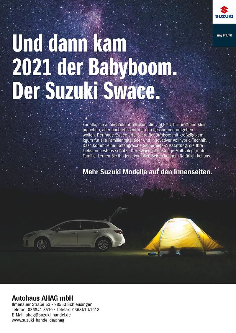 Sonderaktion der Suzuki Modellpalette in ihrem Autohaus AHAG
