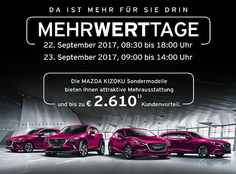 Mazda Mehrwerttage am 22./23.09.2017