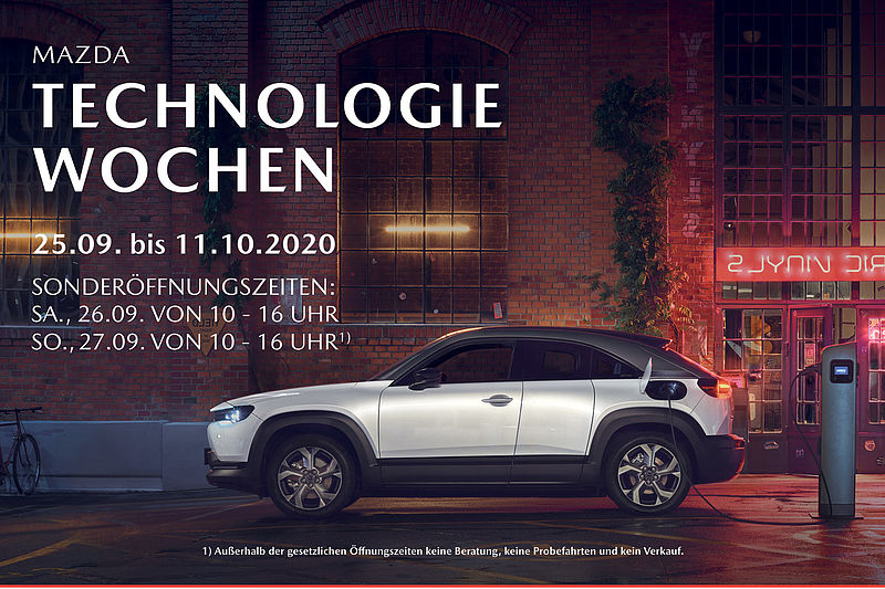 Die Mazda Technologie Wochen vom 25. September bis 11. Oktober 2020